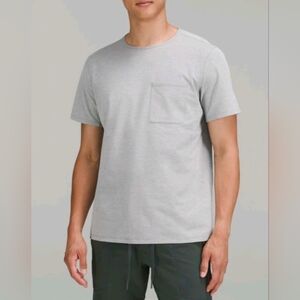 Lululemon Relaxed Fit Oxford Tee - Chest Pocket - Grey - Size Large